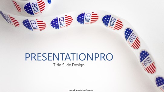 I Voted Widescreen PowerPoint Template title slide design