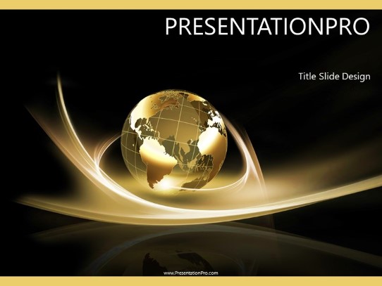 Global Swirls B PowerPoint Template title slide design