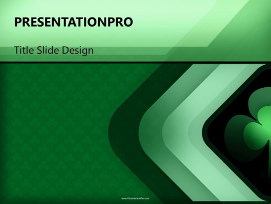 Abstract Clover PowerPoint Template title slide design