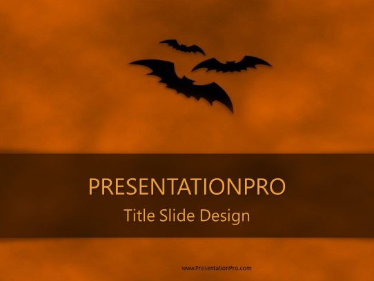 Bats Halloween 01 PowerPoint Template title slide design