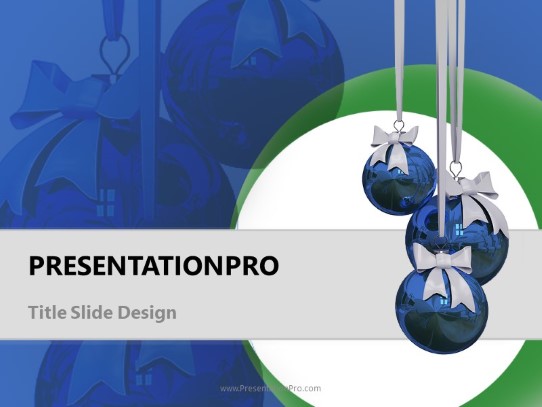 Blue Balls PowerPoint Template title slide design