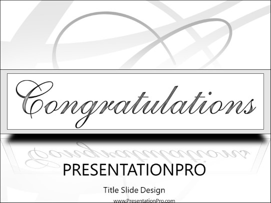 Congratulations PowerPoint Template title slide design