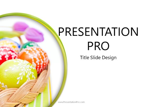 Easter Egg Basket PowerPoint Template title slide design