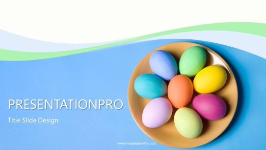 Easter Egg Bowl Widescreen PowerPoint Template title slide design