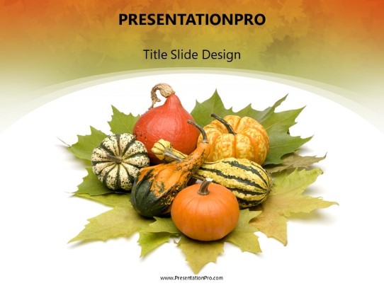 Fall Pumpkins PowerPoint Template title slide design