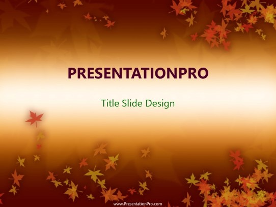 Fallish PowerPoint Template title slide design