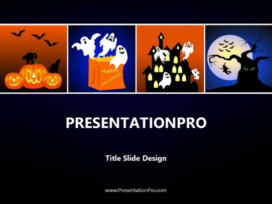 Halloween Time PowerPoint Template title slide design
