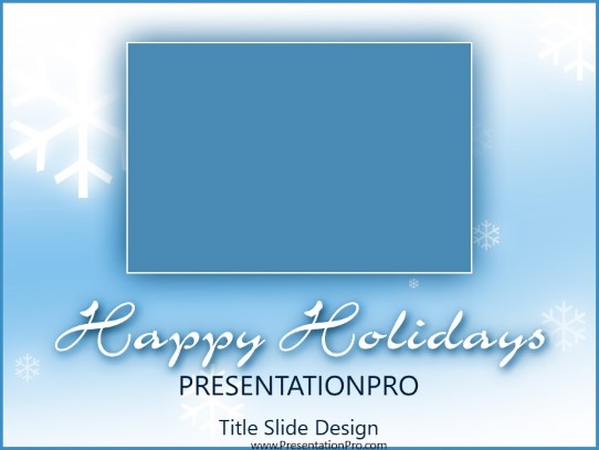 Happy Holidays PowerPoint Template title slide design