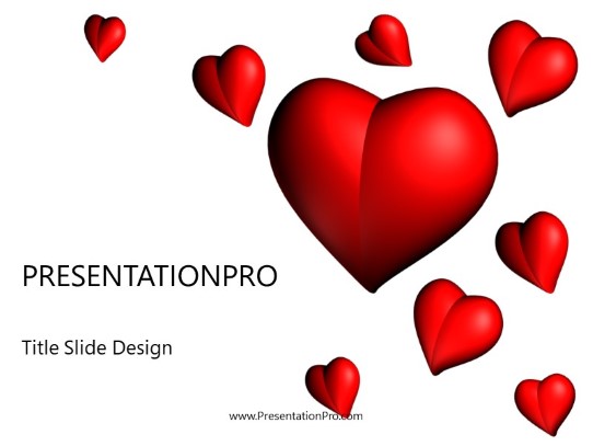 Heart Burst PowerPoint Template title slide design