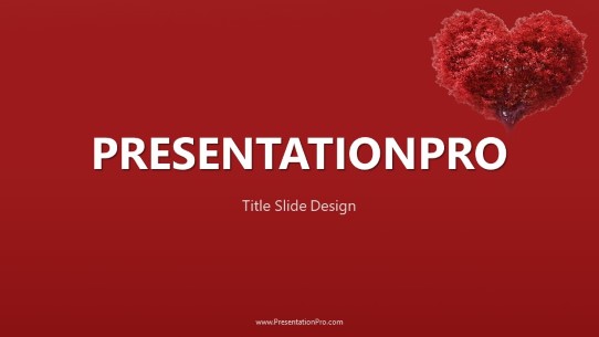 Heart Shaped Tree 02 Widescreen PowerPoint Template title slide design
