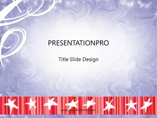 July 4th Fun PowerPoint Template title slide design