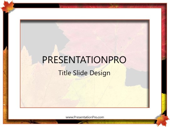 Leafs PowerPoint Template title slide design