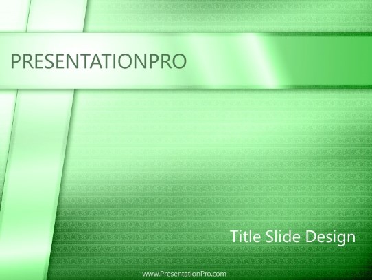 Package Green PowerPoint Template title slide design