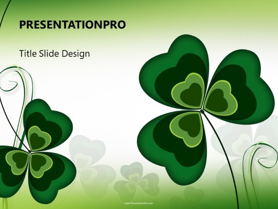 Patty Clovers PowerPoint Template title slide design
