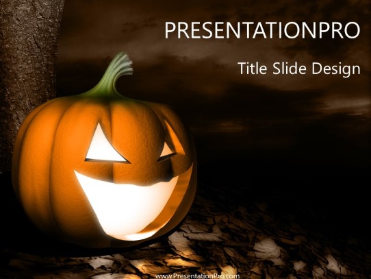 Pumpkin PowerPoint Template title slide design