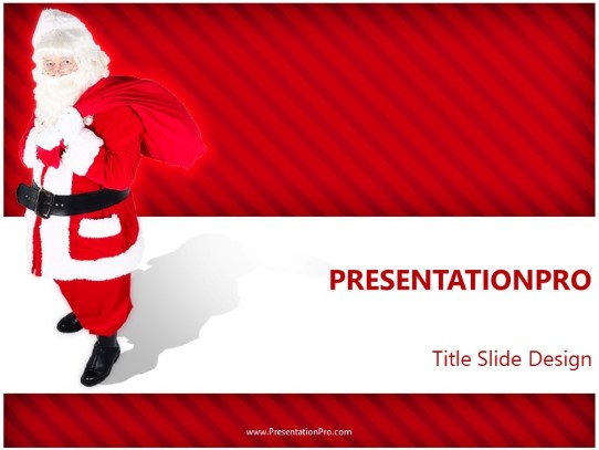 Santa Claus PowerPoint Template title slide design