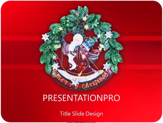Santa Reef PowerPoint Template title slide design