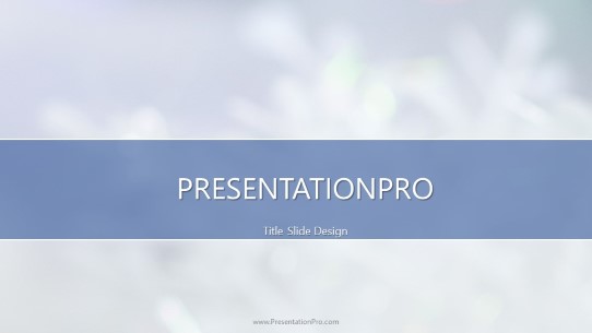 Snow Flakes Blur Widescreen PowerPoint Template title slide design