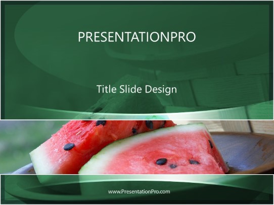 Summer Picnic PowerPoint Template title slide design