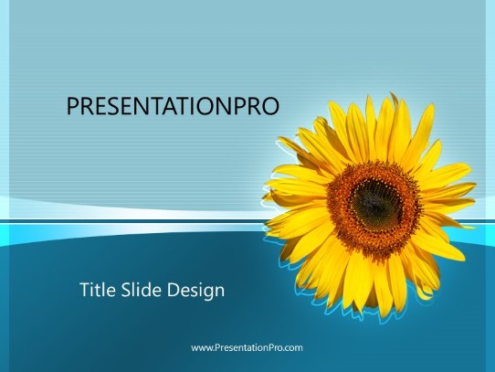 Summers Here PowerPoint Template title slide design