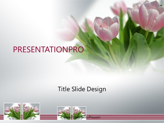 Tulips In Spring PowerPoint Template title slide design