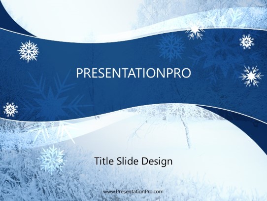 Winter Landscape PowerPoint Template title slide design