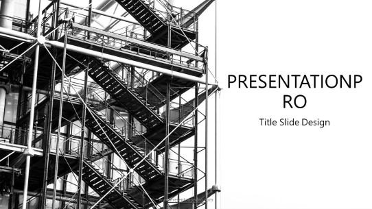 Architecture BW Widescreen PowerPoint Template title slide design