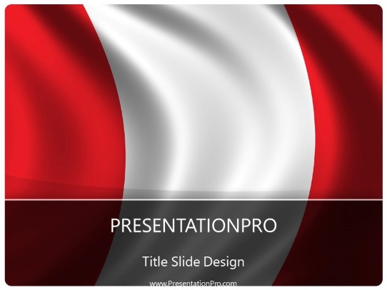 Peru Flag PowerPoint Template title slide design