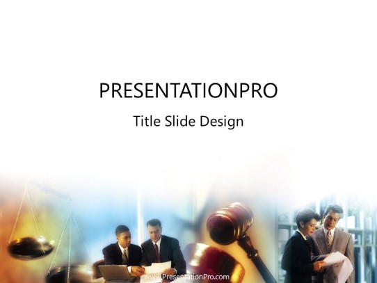 Legal Litigation 11 PowerPoint Template title slide design