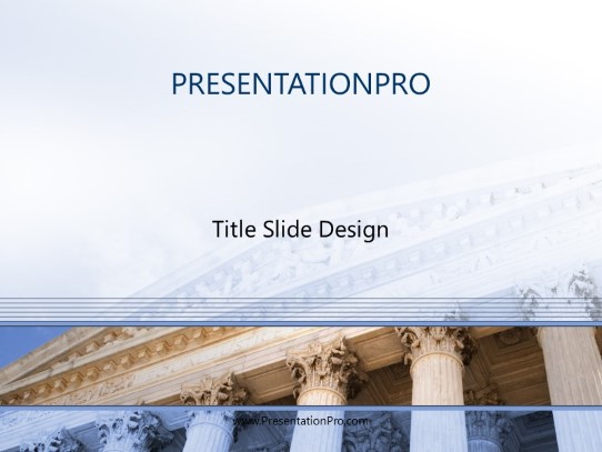 Supreme Court PowerPoint Template title slide design