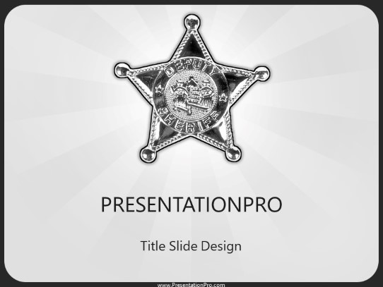 The Badge PowerPoint Template title slide design