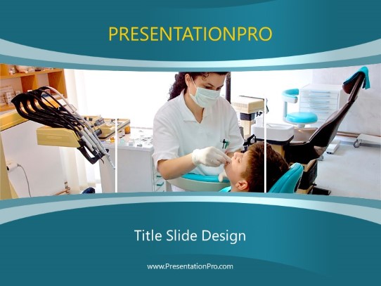Dental Office PowerPoint Template title slide design