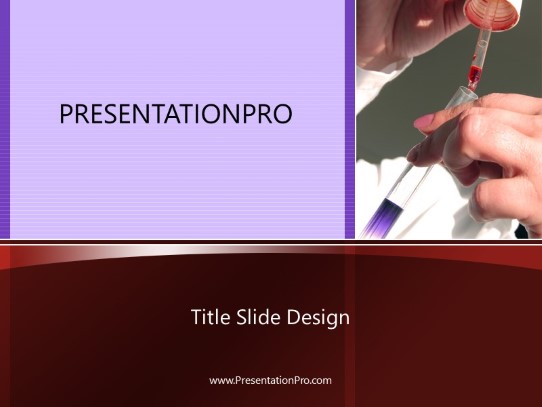 Medicine Dropper PowerPoint Template title slide design
