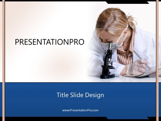 Microscopic Examination 2 PowerPoint Template title slide design