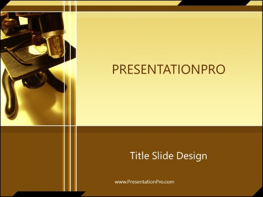 Microscpe PowerPoint Template title slide design
