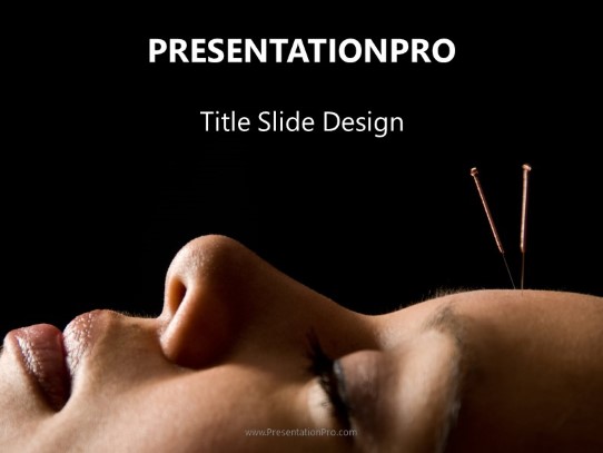 Acupuncture 03 PowerPoint Template title slide design