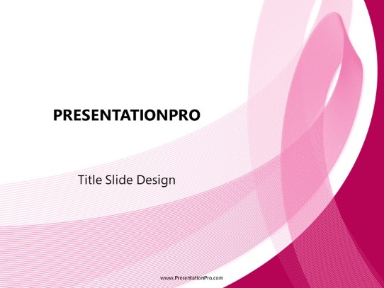 Awareness Ribbon PowerPoint Template title slide design