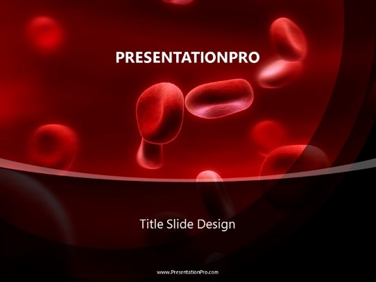 Blood Cells At Work PowerPoint Template title slide design