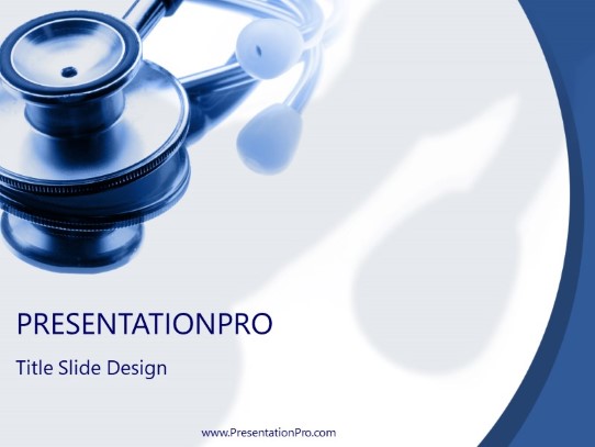 Blue Steth PowerPoint Template title slide design