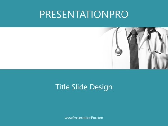 Close Up Teal PowerPoint Template title slide design