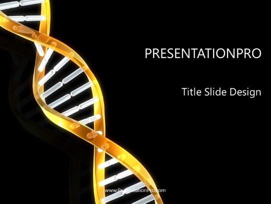 Dna Glow PowerPoint Template title slide design