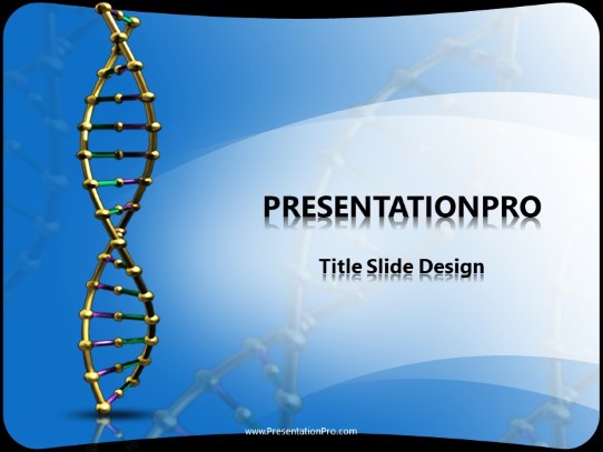 Dna Strand PowerPoint Template title slide design