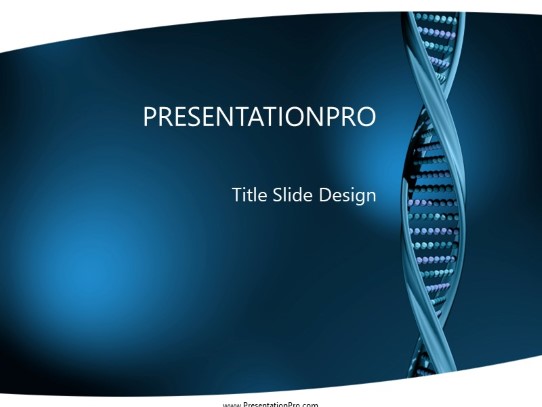 Dna Structure PowerPoint Template title slide design