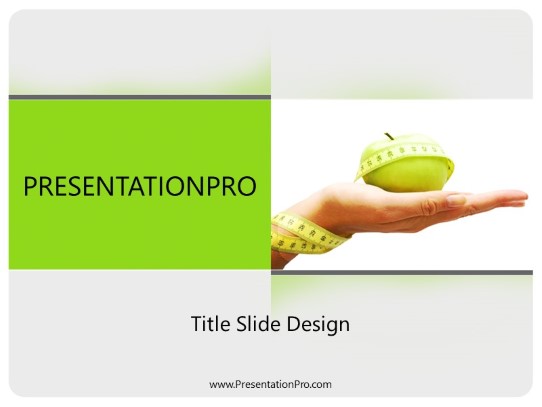 Diet Hand PowerPoint Template title slide design