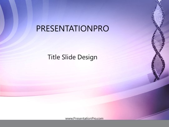 Dna Swirl Purple PowerPoint Template title slide design