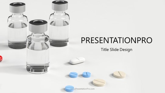 Drugs Widescreen PowerPoint Template title slide design