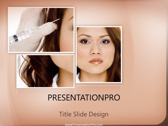 Facial Injection PowerPoint Template title slide design