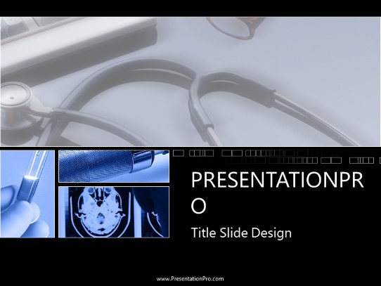 Healthy Grey PowerPoint Template title slide design
