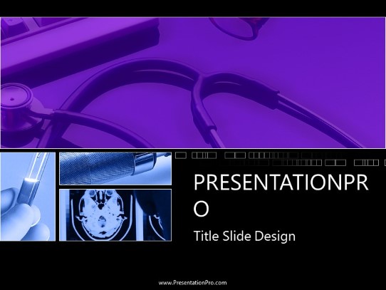 Healthy Purple PowerPoint Template title slide design