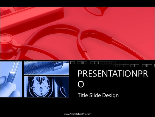 Healthy Red PowerPoint Template title slide design